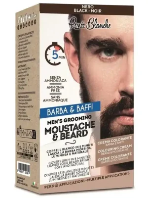 Nejprodávanější RENEÉ BLANCHE Men´s Grooming Black - profesionální 5min. barva na vousy a kníry - černá