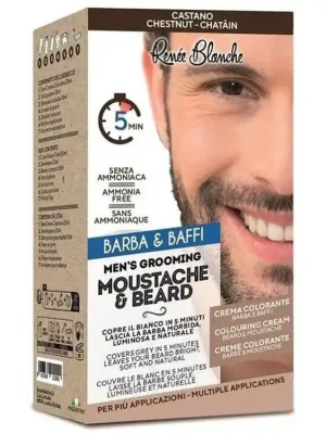 RENEÉ BLANCHE Men´s Grooming Chestnut - profi 5min. barva na vousy a kníry - hnědá Horká Nabídka