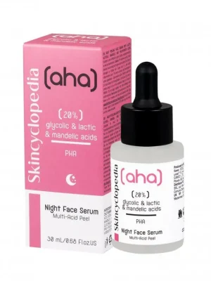 Aktuální SKINCYCLOPEDIA Koncentrované noční peelingové sérum 20% AHA kyseliny, kyselina mléčná a mandlová 30 mL