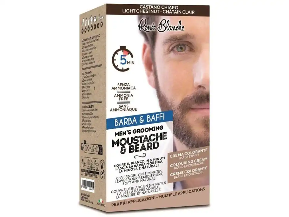Tovární Cena RENEÉ BLANCHE Men´s Grooming Light Chestnut - profi 5min. barva na vousy a kníry - světle hnědá