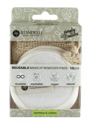 Standelli professional Simply Nature Odličovací tampony pratelné z bavlny a bambusu 10 ks Dokud Zásoby Vydrží
