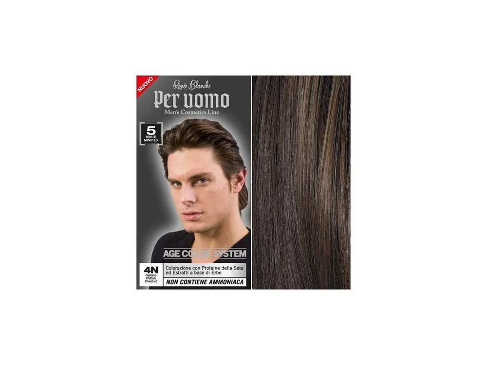 Speciální Cena RENEÉ BLANCHE Per Uomo 4-0 Chestnut - 5ti minutová barva na vlasy pro muže - hnědá