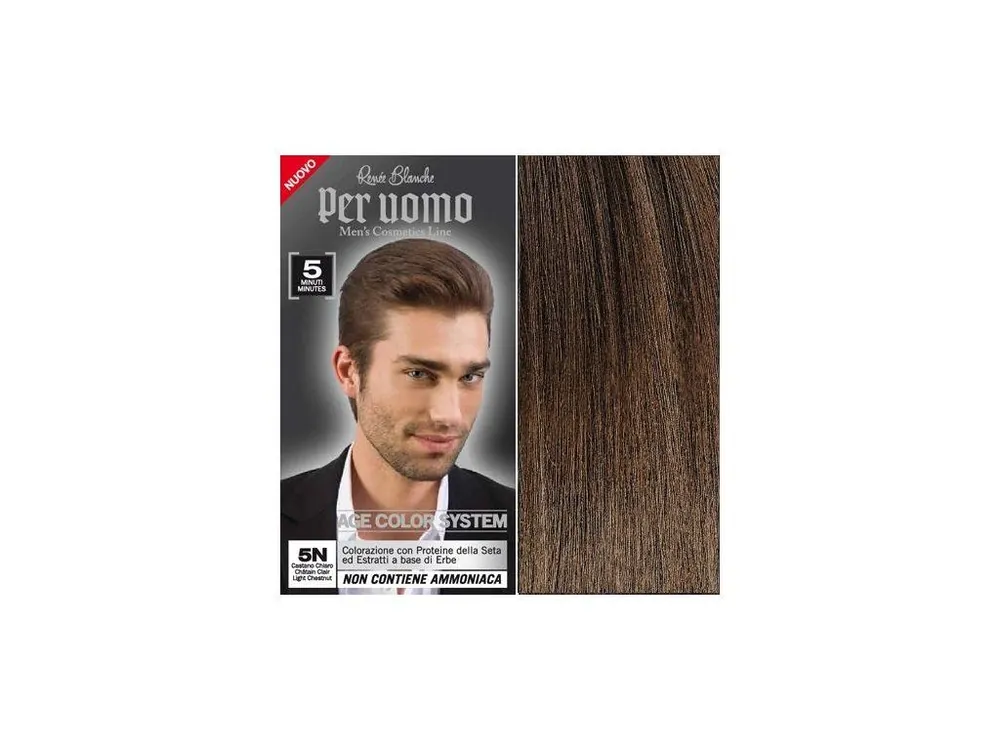 Poslední Šance RENEÉ BLANCHE Per Uomo 5-0 Light Chestnut - 5min. barva na vlasy pro muže - světle hnědá