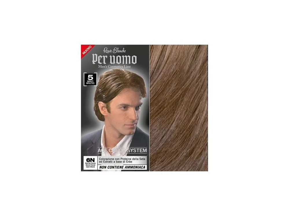 RENEÉ BLANCHE Per Uomo 6-0 Dark Blond - 5min. barva na vlasy pro muže - tmavá blond Jen Po Omezenou Doba