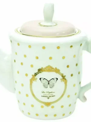 Sezónní Sleva Easy Life Porcelánová konev Dots & Butterfly v dárkové krabičce 1 000 ml