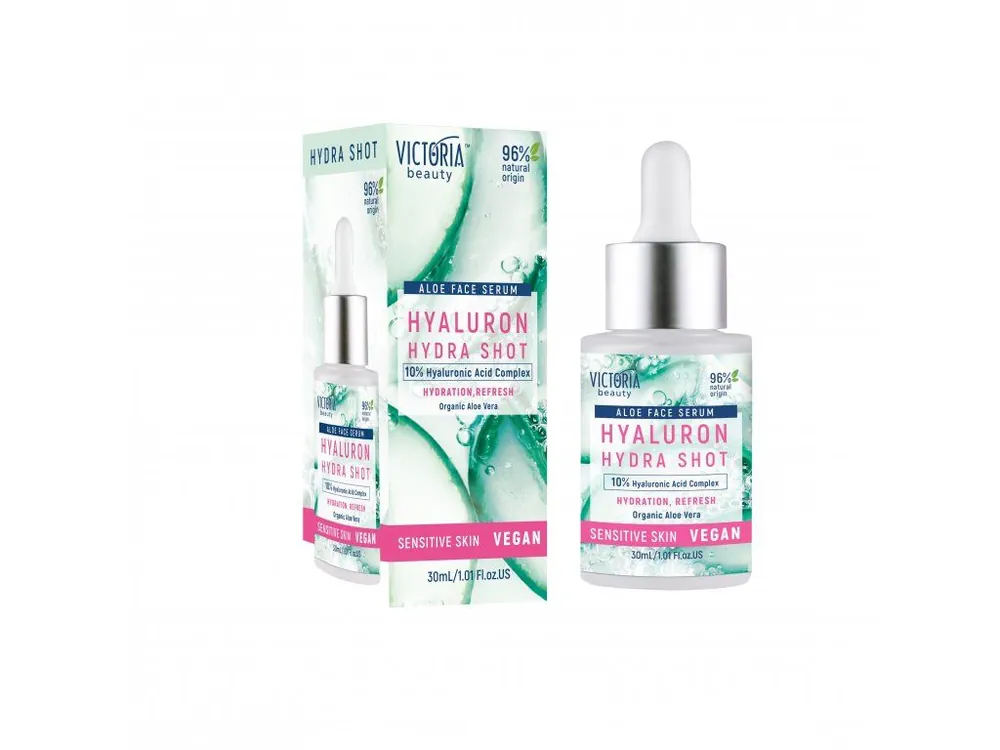Victoria beauty Vegan Hyaluron hydra shot Hydratační sérum s aloe verou a kyselinou hyaluronovou 30 mL Aktuální