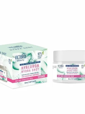 Victoria beauty Vegan Hyaluron hydra shot Hydratační krém s aloe verou a kyselinou hyaluronovou pro citlivou pokožku 50 mL Akce