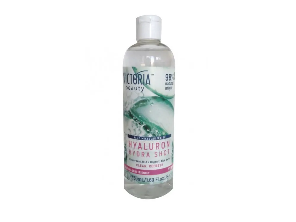 Značkový Victoria beauty Vegan Hydra shot Micelární voda s kyselinou hyaluronovou 350 ml