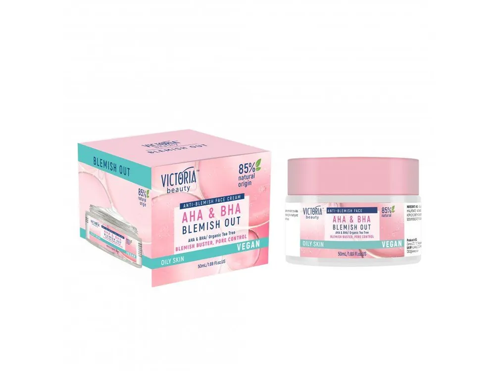 Přímo Od Výrobce Victoria beauty Vegan Blemish Out AHA BHA Matující pleťový krém pro mastnou a problematickou pleť 50 ml