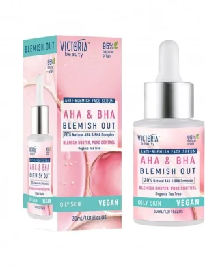 Kup Teď Victoria beauty Vegan Blemish out AHA BHA Bělící pleťové sérum s BIO tea tree olejem 30 ml