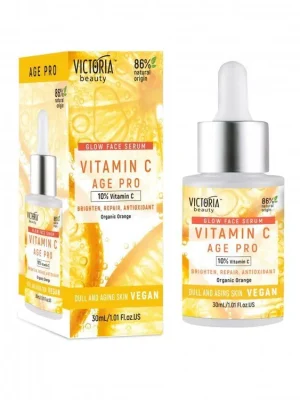 Ihned K Objednání Victoria beauty Vegan Vitamin C AGE PRO Rozjasňující pleťové sérum s 10% vitamínem C 30 mL