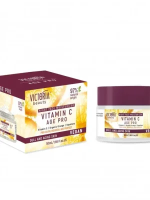 Victoria beauty Vegan Vitamin C AGE PRO Noční hydratační krém s vitamínem C 50 ml Pouze Dnes