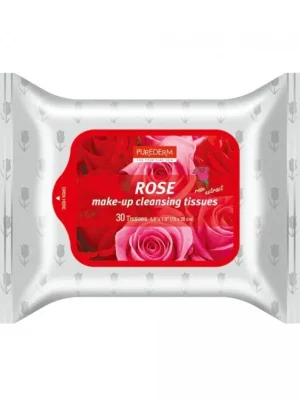 Purederm Čisticí pleťové ubrousky Rose s růžovým olejem30 ks Horká Nabídka