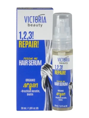Rychlé Dodání Victoria Beauty 1,2,3 REPAIR Vlasové sérum pro poškozené vlasy s arganovým olejem 30 mL