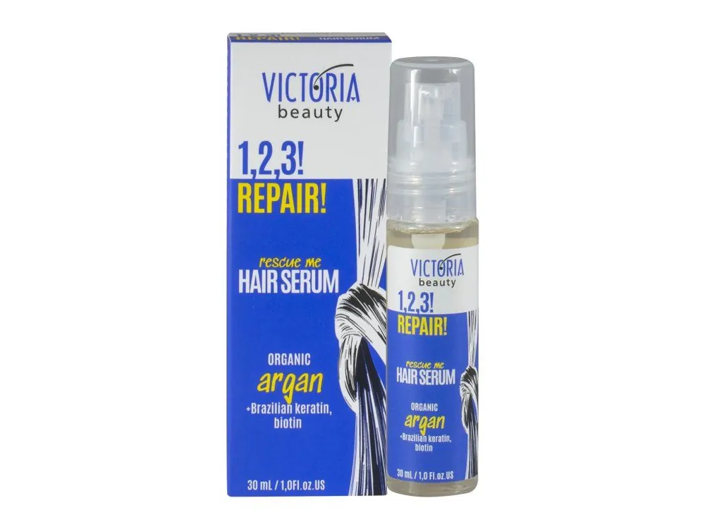 Rychlé Dodání Victoria Beauty 1,2,3 REPAIR Vlasové sérum pro poškozené vlasy s arganovým olejem 30 mL