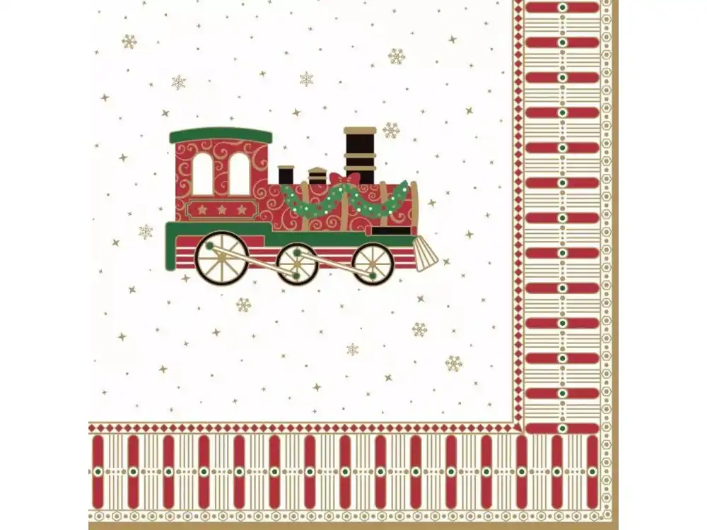 Jen Po Omezenou Doba Easy Life Papírový ubrousek Polar Express 33x33 cm 20 ks