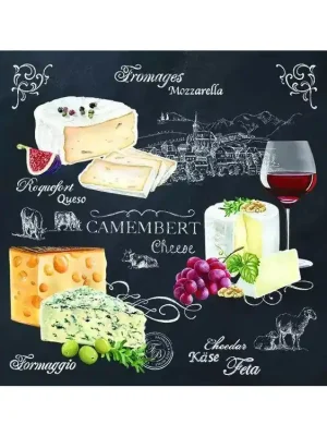 Easy Life Papírový ubrousek World Of Cheese 33x33 cm 20 ks Akce