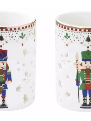 Easy Life Porcelánové svícny Nutcracker 6.5 × 6.5 × 9 cm 2 ks Nakupujte Hned