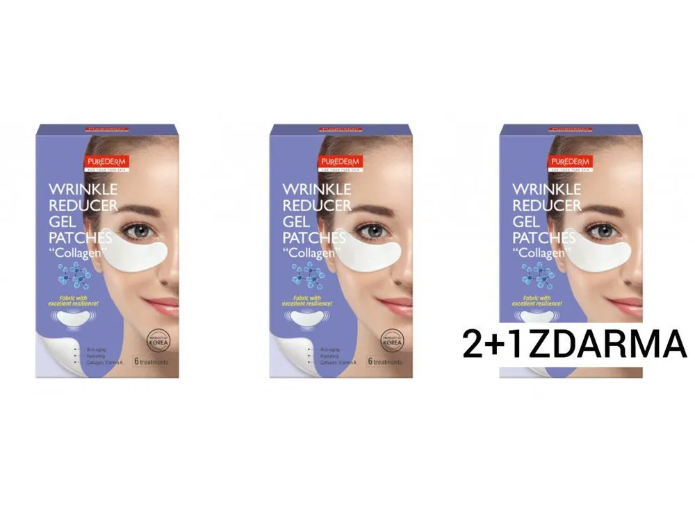 Purederm Protivráskové náplasti pod oči s kolagenem AKCE 2+1 ZDARMA18 párů 36 ks Cenová Bomba