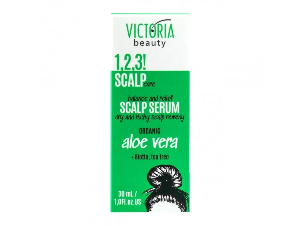 Pouze Dnes Victoria beauty 1,2,3 SCALP Vlasové sérum na pokožku hlavy s aloe verou, biotinem a tea tree olejem 30 mL