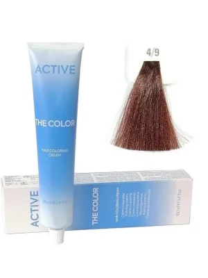 ACTIVE The Color Permanentní krémová barva na vlasy - Leather kůže 4-9 Autentický
