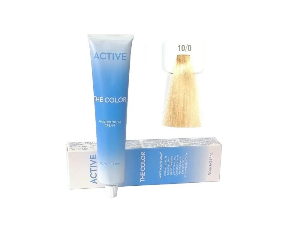 Ověřený ACTIVE The Color Permanentní krémová barva na vlasy - Platinová blond 10-0