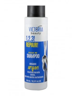 Victoria Beauty 1,2,3 Repair Regenerační šampón pro poškozené vlasy s brazilským keratinem 500 ml Nejlepší Cena