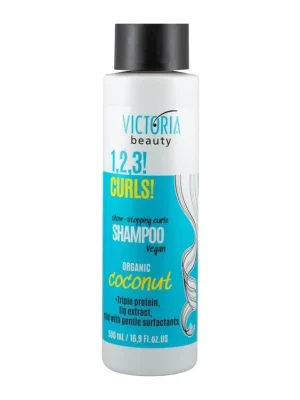Pouze Dnes Victoria beauty 1,2,3 CURLS Vlasový šampón pro vlnité vlasy s BIO kokosovým olejem 500 mL