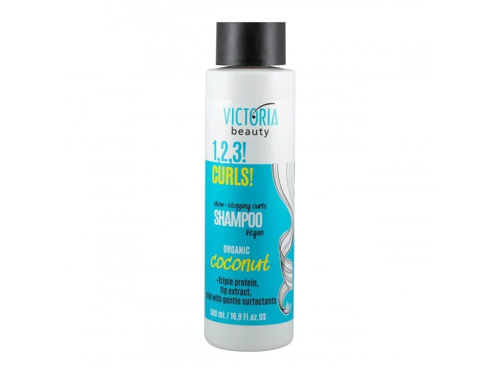 Pouze Dnes Victoria beauty 1,2,3 CURLS Vlasový šampón pro vlnité vlasy s BIO kokosovým olejem 500 mL
