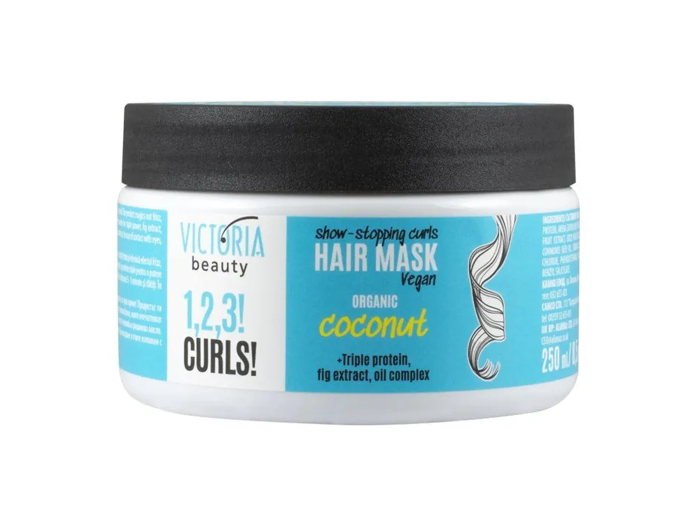 Victoria beauty 1,2,3 CURLS! Maska na vlasy pro dodání objemu a tvaru kudrnatým vlasům 250 mL Aktuální