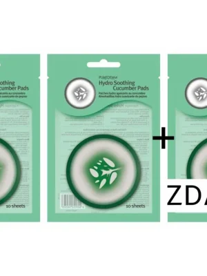 Purederm Zklidňující hydratační polštářky na oči s okurkou AKCE 2+1 ZDARMA 30 ks Akční Nabídka