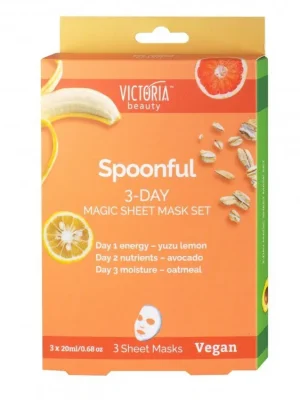 Victoria Beauty Vegan Spoonful Sada tří plátýnkových masek pro výživu, prozáření a hydrataci pleti 3 ks Odeslání Ihned