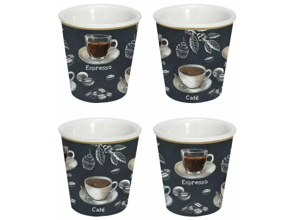 Doprava Zdarma Easy Life Porcelánové pohárky na espresso Barista 4x100 ml