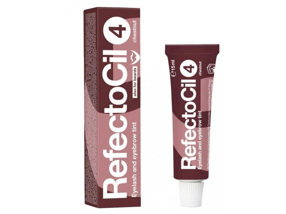 REFECTOCIL č.4 CHESTNUT - Profesionální barva na řasy, obočí a vousy 15ml - Kaštanová Nová Kolekce