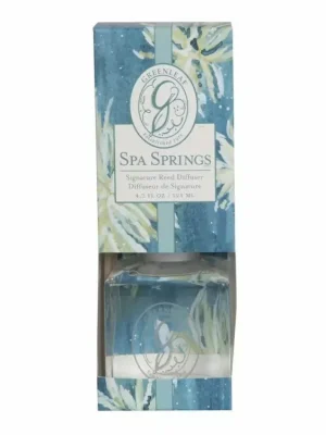 Aktuální Greenleaf Vonný difuzér Spa Springs (minerální prameny) + ratanové tyčinky 124 ml