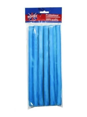 Tovární Cena RONNEY Papiloty Flex Rollers Blu 10ks - papiloty na vlasy 14x210mm - modré