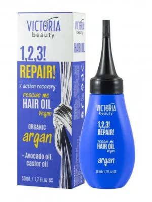 Nízká Cena Victoria beauty 1,2,3 REPAIR! Vlasový olej pro poškozené vlasy s arganovým a avokádovým olejem 50 ml