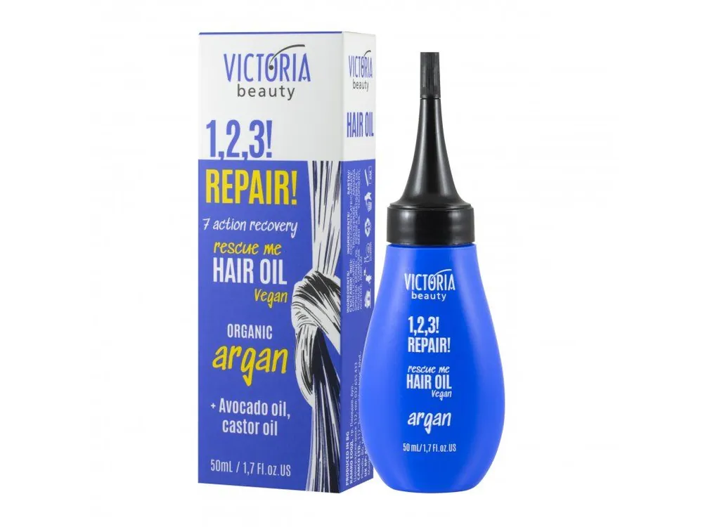 Nízká Cena Victoria beauty 1,2,3 REPAIR! Vlasový olej pro poškozené vlasy s arganovým a avokádovým olejem 50 ml