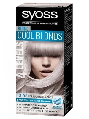 Nejprodávanější SYOSS 4Levels Cool Blonds 10-55 Ultra platinová blond barva - zesvětlí a obarví