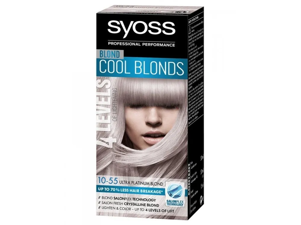Nejprodávanější SYOSS 4Levels Cool Blonds 10-55 Ultra platinová blond barva - zesvětlí a obarví