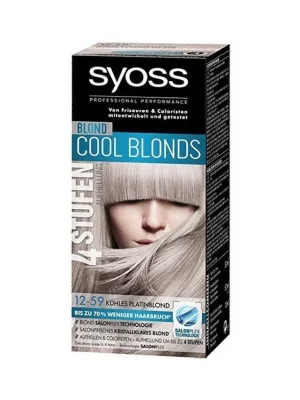 Finální Výprodej SYOSS 4Levels Cool Blonds 12-59 Chladná platinová blond barva - zesvětlí a obarví