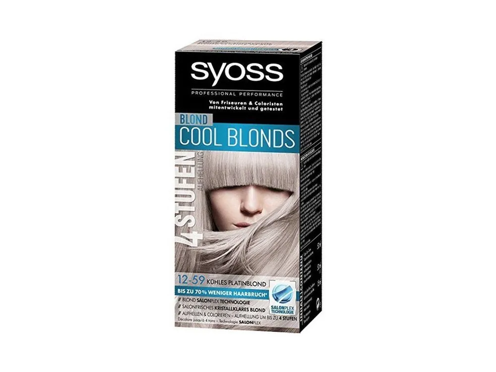 Finální Výprodej SYOSS 4Levels Cool Blonds 12-59 Chladná platinová blond barva - zesvětlí a obarví