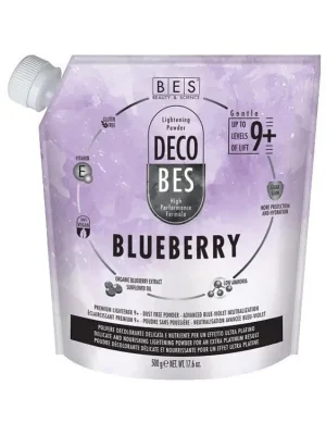 BES Decobes Blueberry 9+ Gentle 500g - melír s anti-yellow efektem pro bílou blond Víkendová Akce