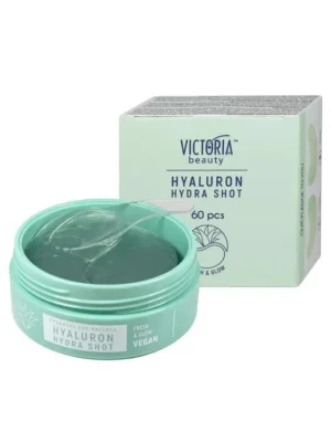 Victoria beauty HYDRA SHOT VEGAN Oční hydrogelové masky s kyselinou hyaluronovou a aloe verou 60 ks Novinka