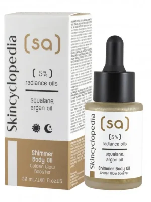 Top Prodej Skincyclopedia Posilující tělový olejíček s arganovým olejem, skvalanem a třpytivými částicemi 30 ml