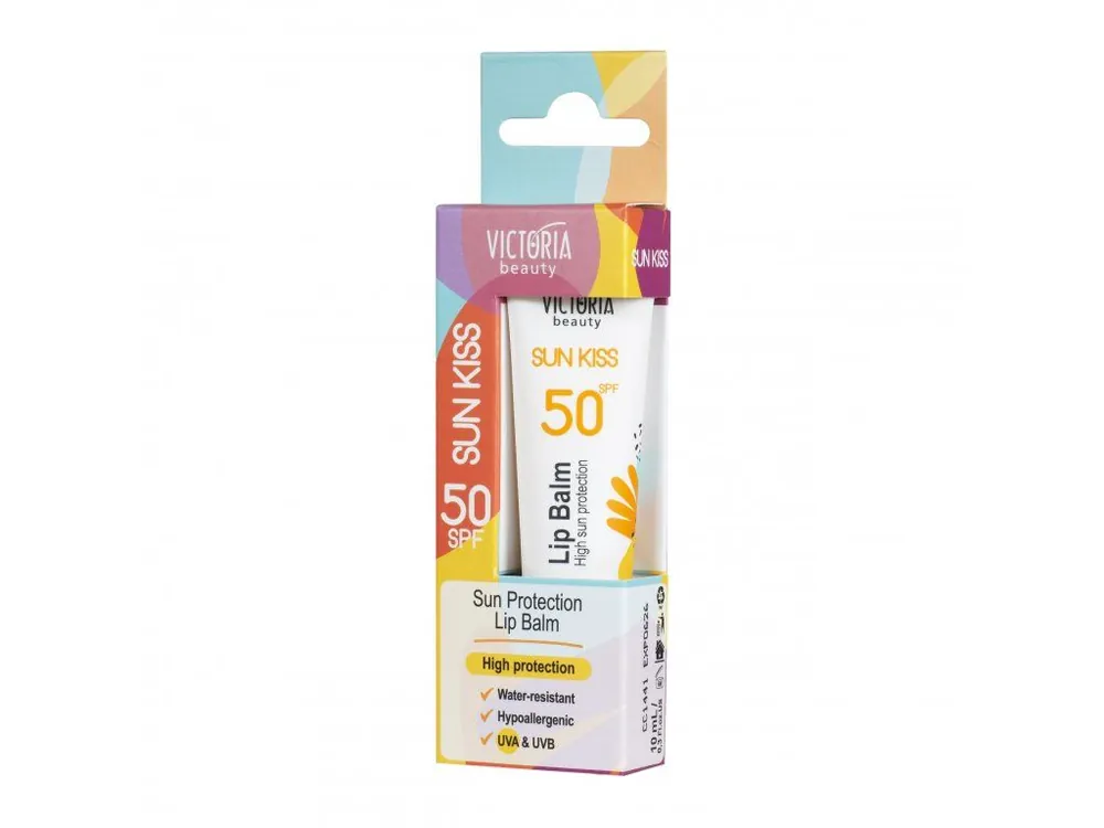 Victoria beauty SUN KISS Voděodolný ochranný krém na rty SPF 50 s kyselinou hyaluronovou10 mL Originální