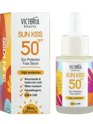 Oblíbený Victoria beauty SUN KISS Ochranné voděodolné pleťové sérum SPF50 s kyselinou hyaluronovou 30 mL