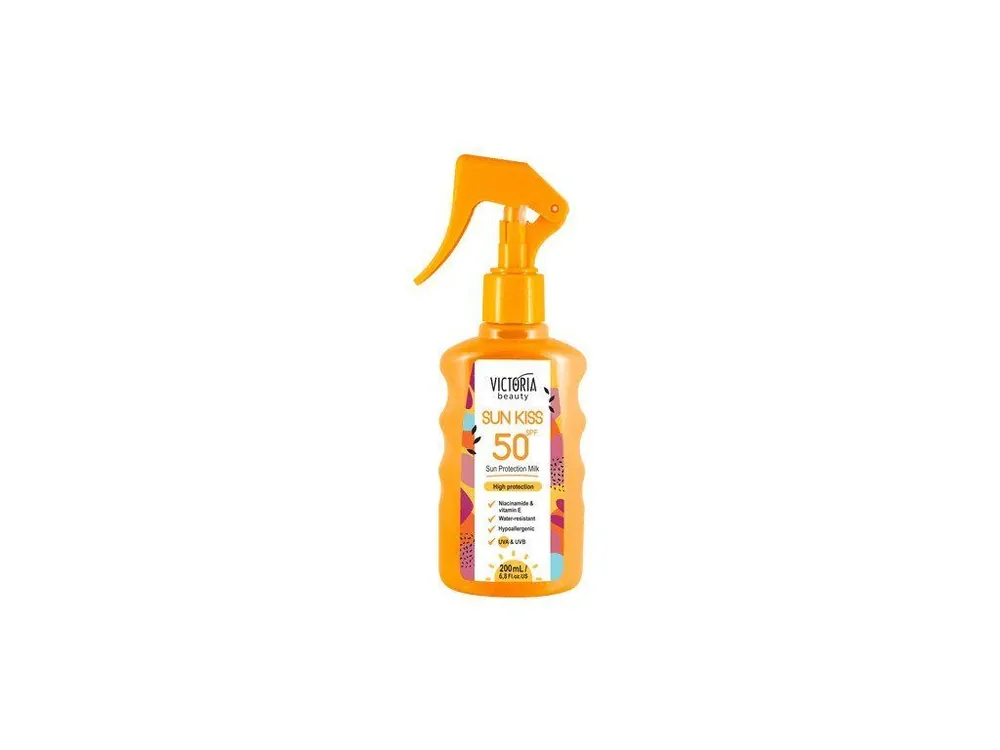 Must-Have Victoria beauty SUN KISS Vysoce ochranné voděodolné tělové mléko SPF50 s kyselinou hyaluronovou 200 ml