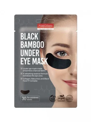 Purederm Vegan Kolagenové polštářky pod oči pro dokonalou hydrataci s výživným komplexem Black food 30 ks Sezónní Sleva