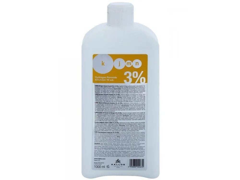 Finální Výprodej KALLOS KJMN 3% (10vol) Hydrogen Peroxide Emulsion - krémový peroxid vodíků 1000ml